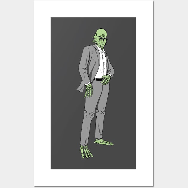 Creature in a suit Wall Art by ctupa